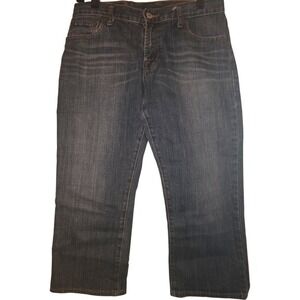 Lucky Brand Dungarees Classic Fit Crop Jeans Women Size 28 Blue Cotton Spandex